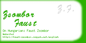 zsombor faust business card